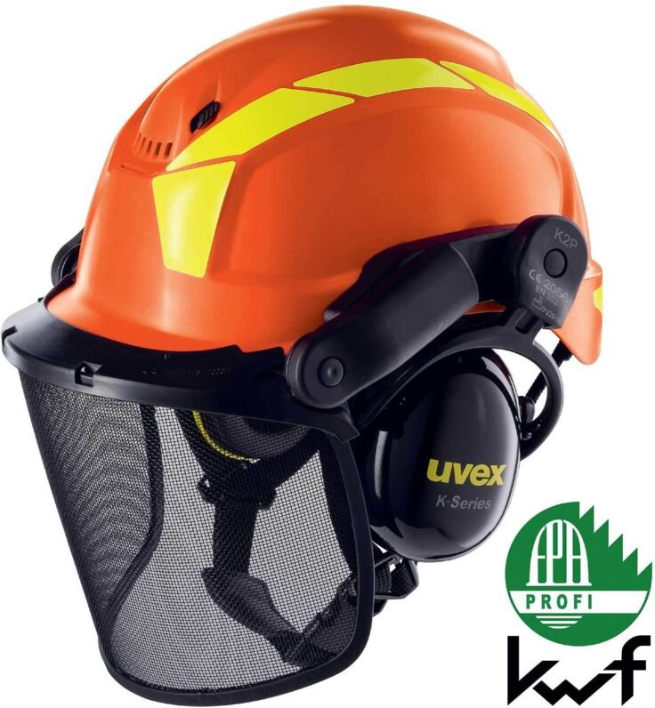 Uvex - Forsthelm Schutzhelm mit Visier orange pheos forestry 9774