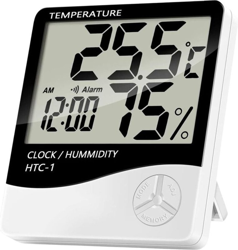 Digitales Hygrometer Thermometer-Hygrometer für Innenräume Messgerät mit Speicher für Maximal- und Minimalwerte Digitale...