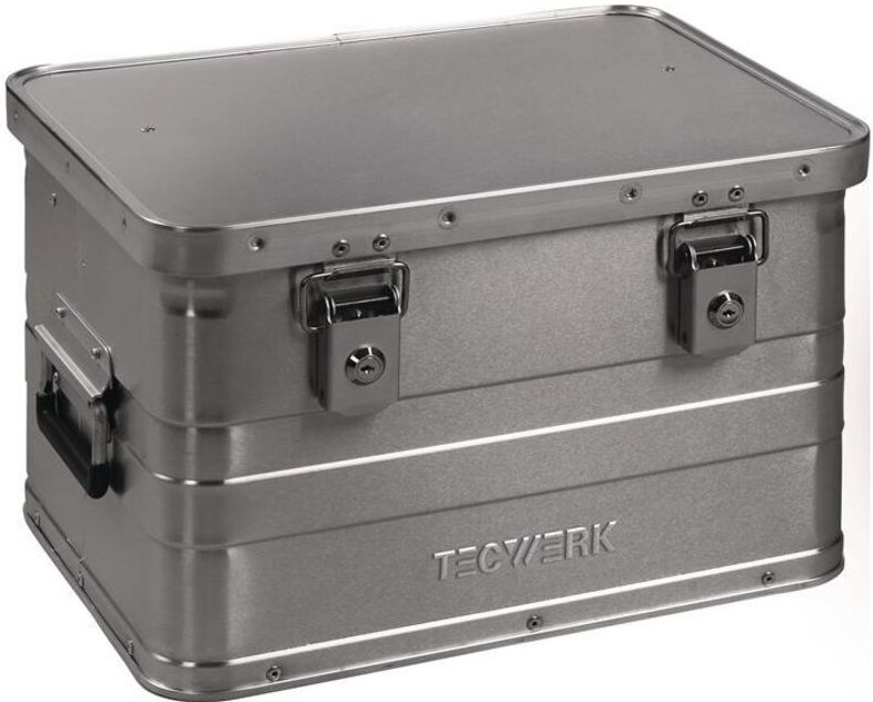 Aluminiumbox L430xB330xH275mm 29 l mit Klappverschluss und Zylinderschloss