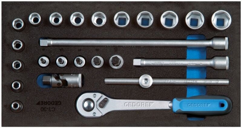 Check-Tool-Einlage mit Sortiment 1500 CT1-30, 2308975 - Gedore