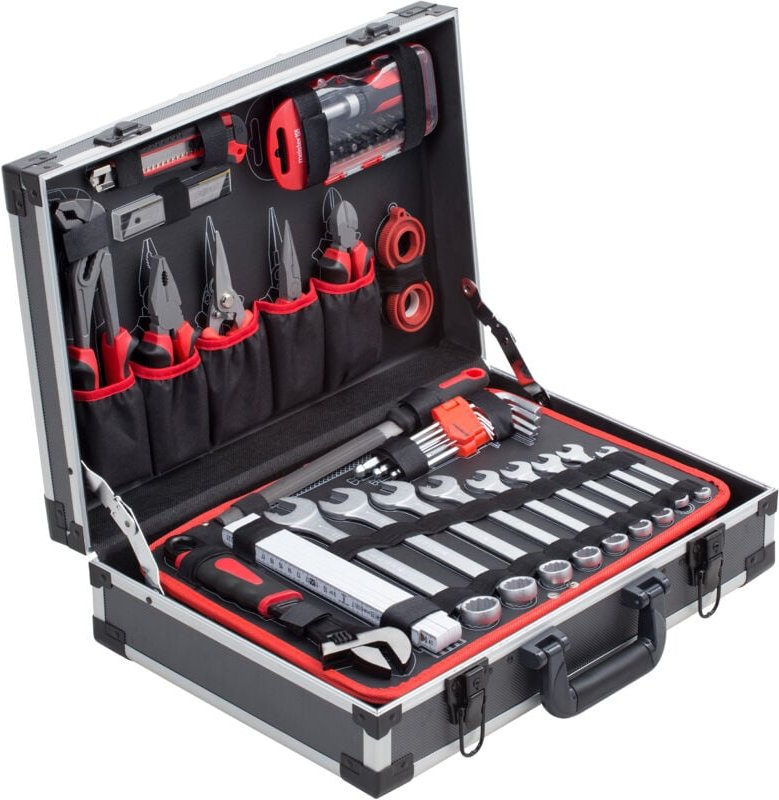 Thumbnail - Werkzeugkoffer 131-teilig - Stabiler Alu-Koffer - Werkzeug-Set - Für Haushalt, Garage & Werkstatt / Profi Werkzeugkoffer...