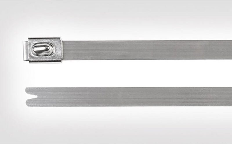 Thumbnail - Hellermanntyton - 111-93058 MBT5SS-SS304-ML Kabelbinder 127 mm 4.60 mm Silber mit Kugelverschluss, uv-