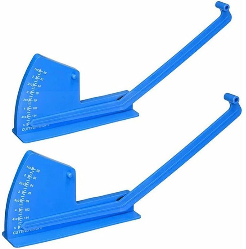 2Pcs Rasenmäher Nivellierung Gauge Tiefe Gauge Rasen Pflege Werkzeug Blau