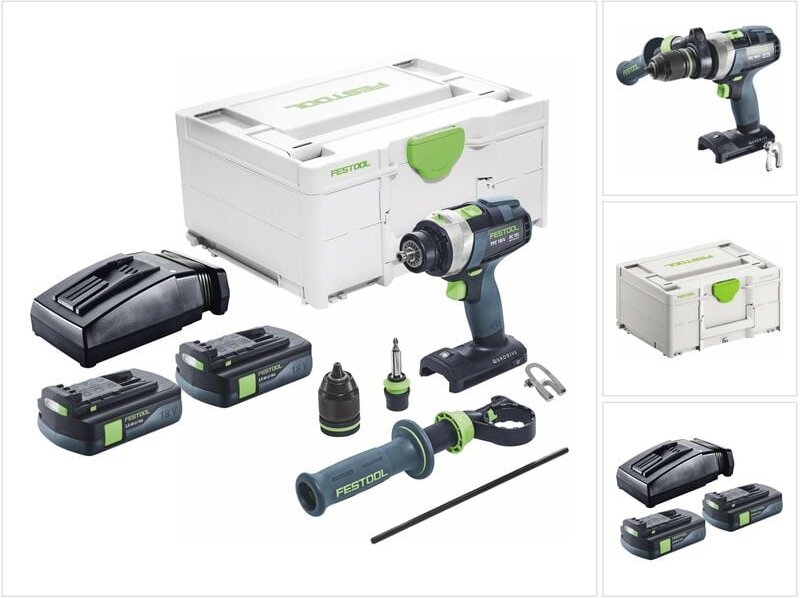 Tpc 18/4 I-Basic Akku Schlagbohrschrauber 18 v 75 Nm Brushless + 2x Akku 3,0 Ah + Ladegerät + Systainer - Festool