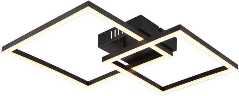 Globo Lighting - Deckenleuchte Wohnzimmerlampe Designleuchte led schwenkbar schwarz matt opal