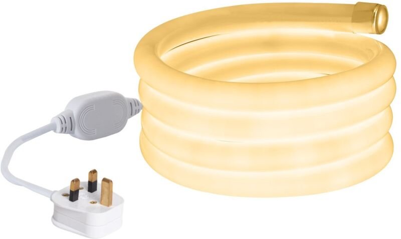 Ledkia - LED-Streifen Neon Dimmbar 220V Warmweiß Rund 360° 9W/m Schnitt 100cm IP67 nach Maß 5 m