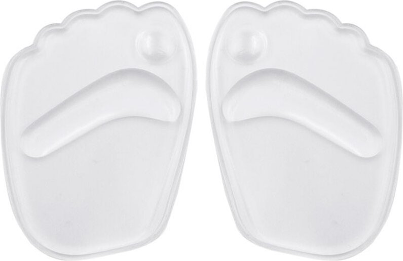 2 Stück Halbe Vorfuß-Einlegesohlen, selbstklebende Silikon-Einlegesohlen für zu große Schuhe mit hohen Absätzen, rutschf...