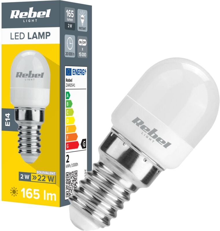 Rebel 2W E14 165 lm 6500 K 360° LED-Kühlschrank- und Dunstabzugshaubenlampe