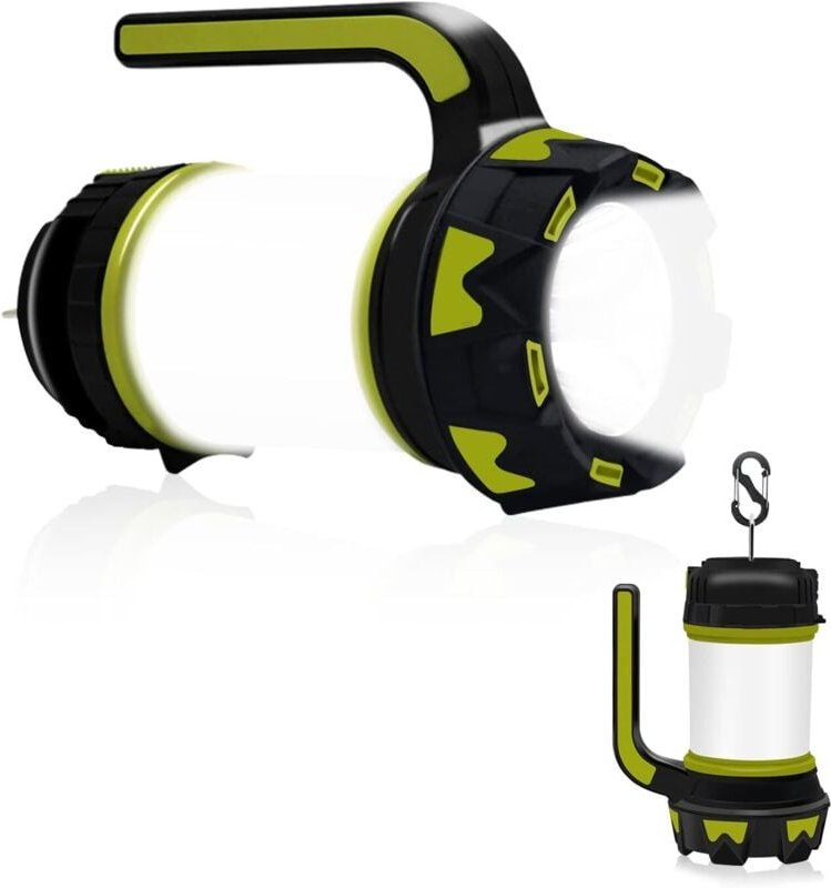 Wiederaufladbare LED-Campinglaterne, tragbare Taschenlampe, 6 Modi, Zeltlichter, multifunktionale Powerbank, IPX4-wasser...