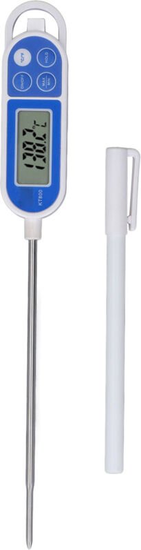 Digitales Thermometer mit langer Sonde, wasserdicht, hintergrundbeleuchtet, schnelle Temperaturanzeige für die Zubereitu...