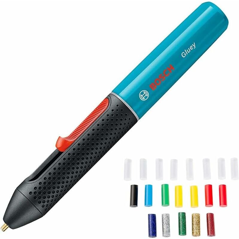 Akku Heißklebestift Gluey Lagoon Blue (Farbe: blau, mit 20 Klebesticks) - Bosch
