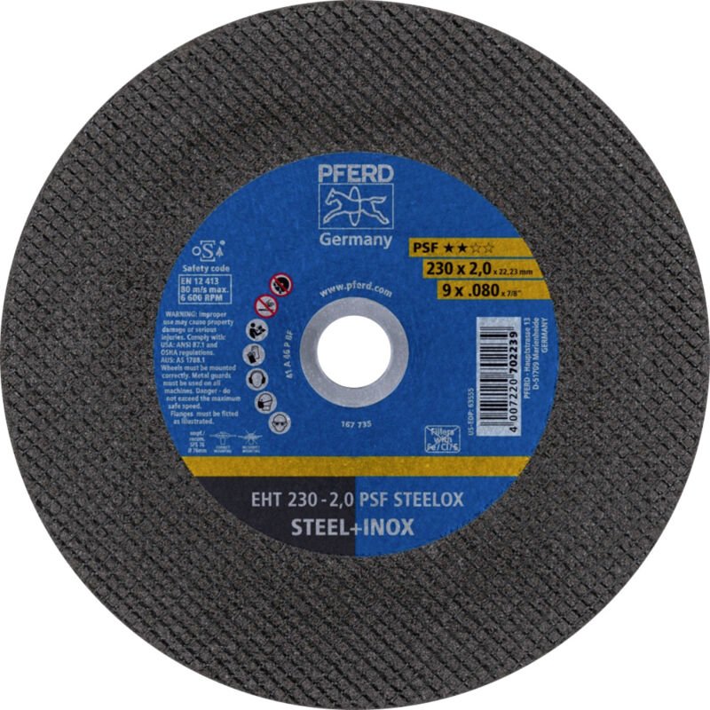 PFERD EHT 230-2,0 PSF STEELOX 69901410 Trennscheibe gerade 230 mm 25 St. Edelstahl, Stahl