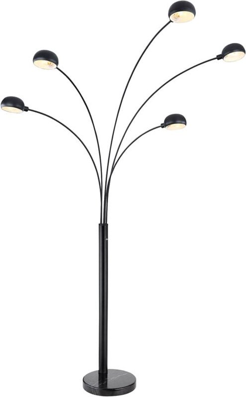 Stehlampe - Seymour - schwarz - metall - bogenlampe - E14 - Globo