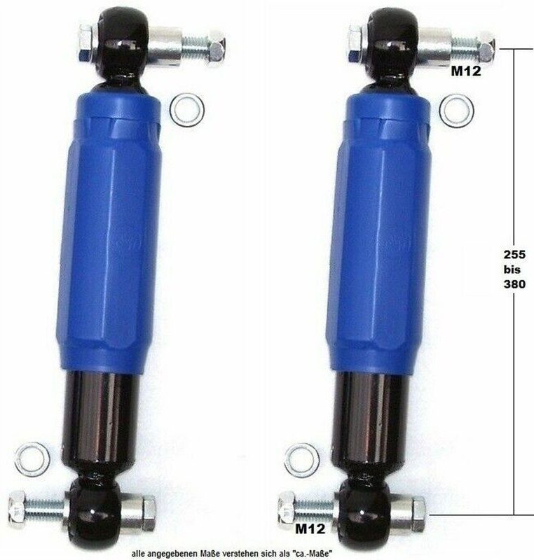 Apex - 2x Achsstoßdämpfer A27510 Anhängerstoßdämpfer 1400/2800kg quadra blau Knott Alko