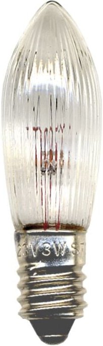 Ersatzglühbirnchen für Fensterleuchter, E10, 3W, 3 Stück