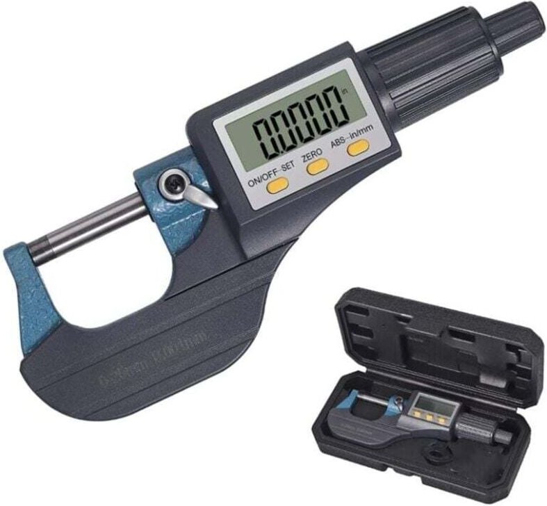 0-25mm lcd Micromètre Electronique Numérique Micromètre Digital Palmer d'Extérieur Standard Métrique/Pouce 0.001 mm Réso...