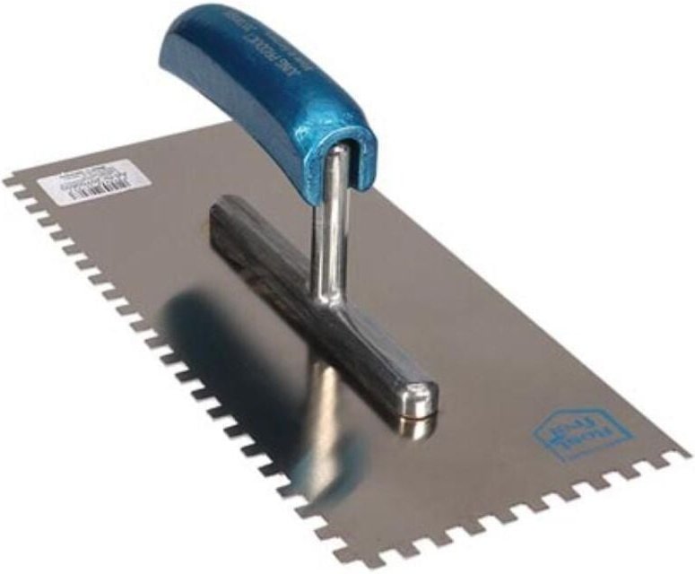 Jung - glättekelle - gebogener griff - gezähnt 4 x 4 mm - Jung Henkelmann