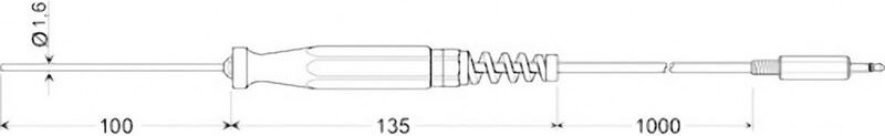Greisinger - gtf 175/1.6 Tauchfühler -70 bis 200 °c Fühler-Typ Pt1000