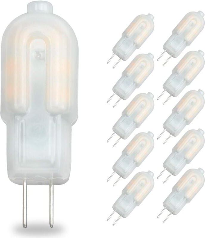 Ugreat - 2 w G4 LED-Glühbirne, Bi-Pin-Sockel, milchige Box, 20 w Halogenlampen-Ersatz, ac/dc 12 v, Energiesparlampe (War...