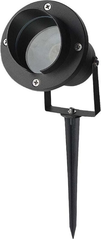 V-tac - Aluminium-Spike mit verstellbarer GU10-Lampenfassung, Farbe Schwarz, IP65