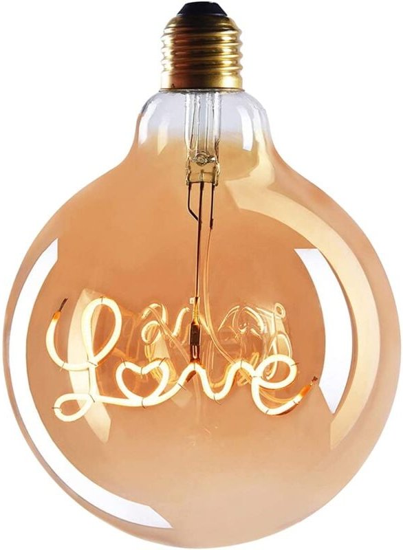 Thumbnail - Beijiyi - 1x love E27 Edison-Röhren-LED-Glühbirne – E27-Fassung – Dimmbare LED-Glühbirne – 4 w, Warmweiß, 230 v, EL27 –
