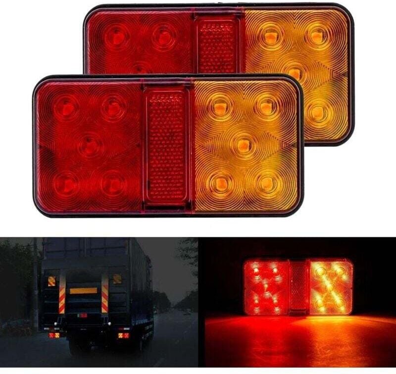 XVX - 2 Stück multifunktionale LED-Rückleuchten, LED-Anhängerleuchten, 12 v, wasserdichte Parkpositionsanzeige für LKW-A...