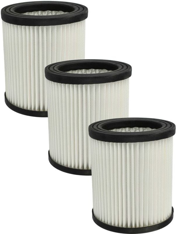 3x Staubsaugerfilter kompatibel mit Scheppach ASP12-ES Staubsauger - HEPA-Filter Schwarz Weiß - Vhbw
