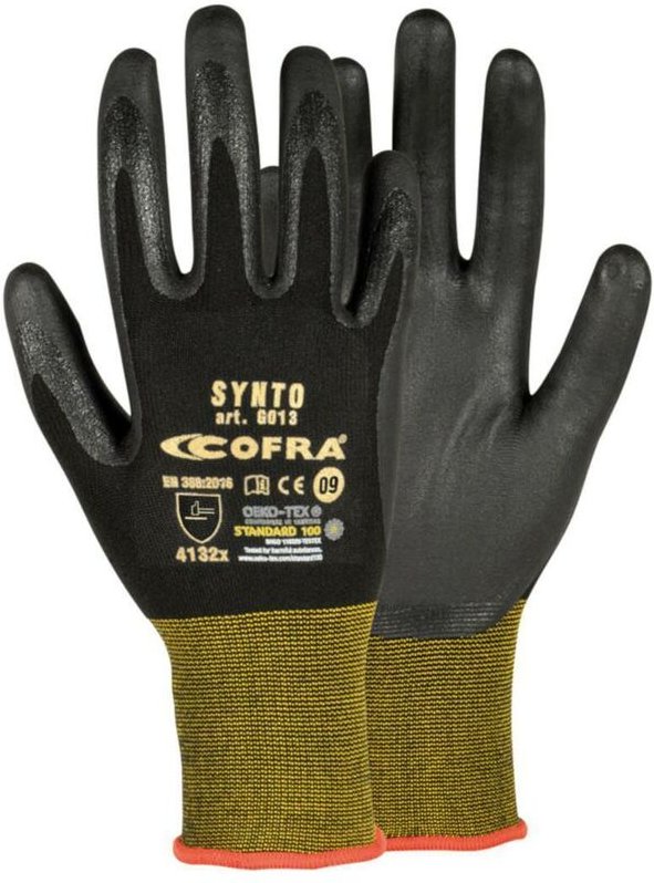 Synto Arbeitshandschuhe - 10 (xl) - Schwarze - Cofra