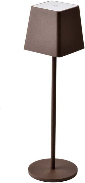 V-tac - 2W Corten led Tischleuchte Wiederaufladbar, Touch Dimmbar Warmweiß IP54