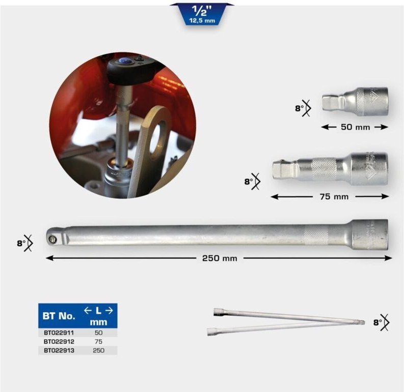 Thumbnail - Brilliant Tools - 1/2' Schwenkbare Verlängerung, 50 mm