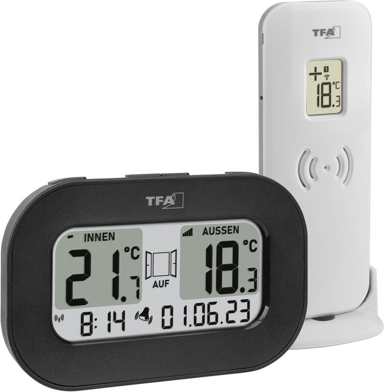 Tfa Dostmann - Funk-Thermometer cool@home Funk-Thermometer digital Schwarz 30.3046.01