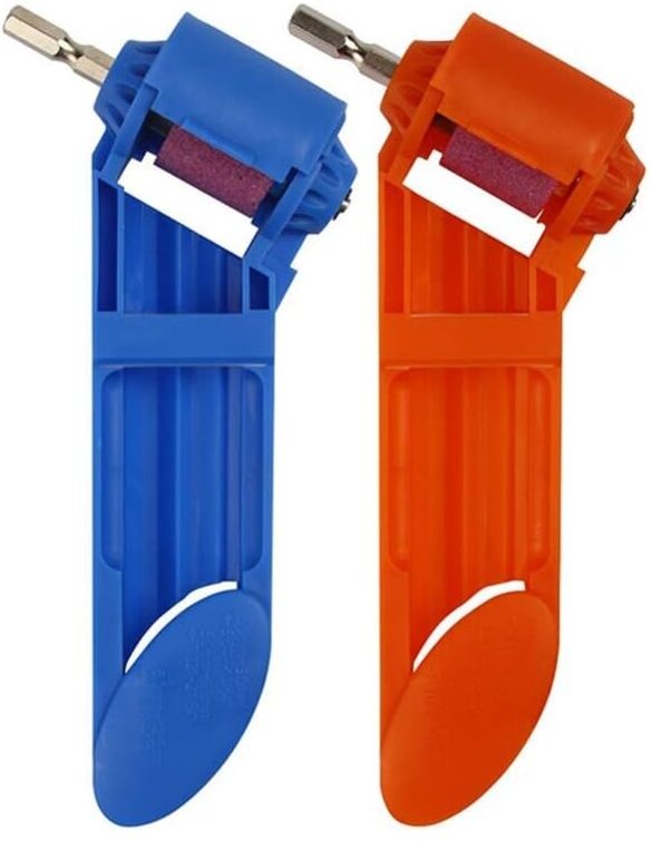 Stück Bohrerschärfer, Korund-Bohrerschärfer, tragbares Bohrer-Schärfwerkzeug, aus hochwertigem ABS-Kunststoff und braune...