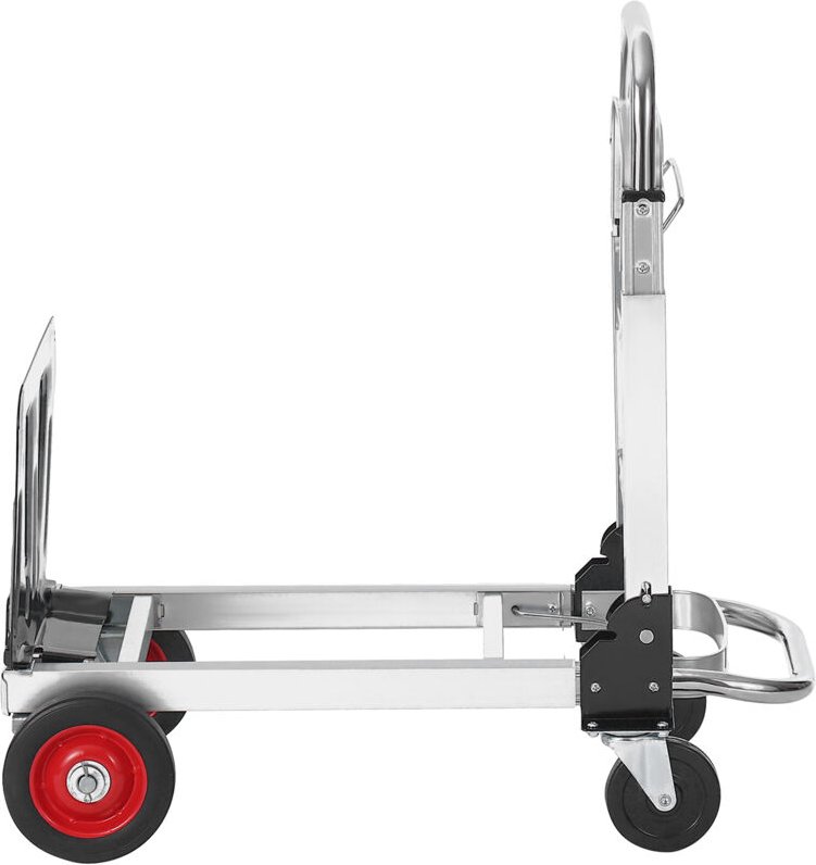 Mophorn - 2-in-1-Sackkarre aus Aluminium, Tragkraft 181 kg, umwandelbarer, zusammenklappbarer Rollwagen mit Gummirädern