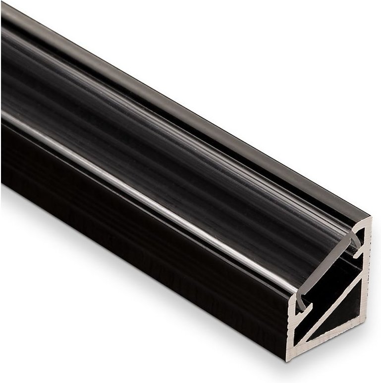 Led Eck-Profil-66 schwarz / klar 2m für led Streifen