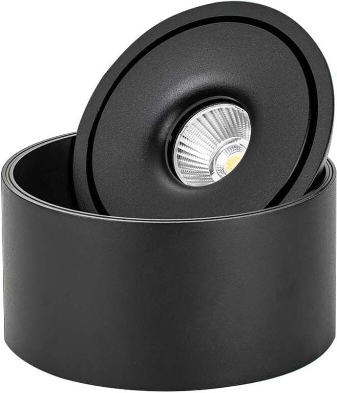 V-TAC 28W Runder COB LED Einbaustrahler Schwenkbar 3-in-1 Schwarz