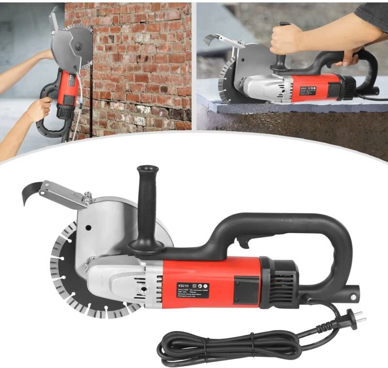 Gojoy - Betonschneider, elektrische Betonsäge mit Kabel, Betonsäge, elektrische Betonspaltmaschine, 68 mm Schnitttiefe, ...