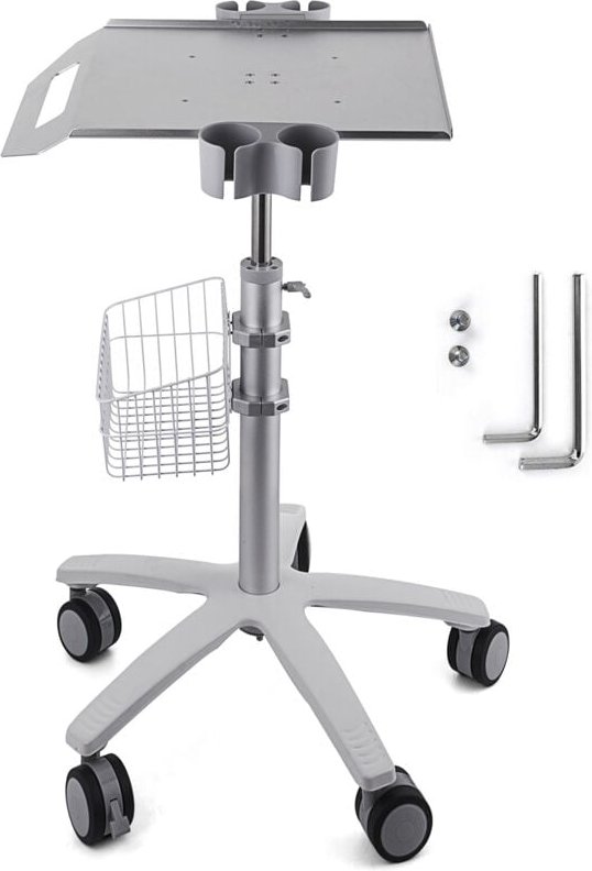 Mophorn Medizinwagen, Salonwagen mit Rädern, mobiler Trolleywagen 26,77"-42,91" höhenverstellbar, Salonstationen aus Met...