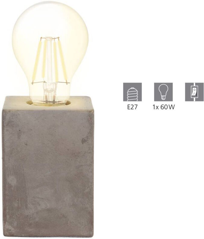 Tischleuchte Prestwick grau Tischleuchte - Eglo