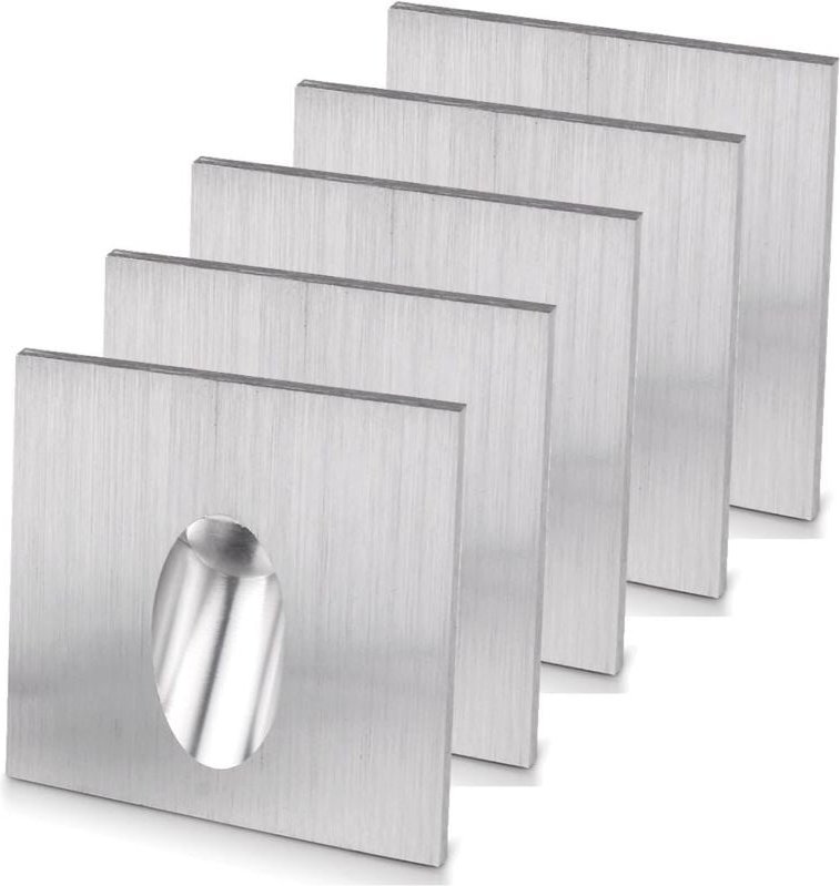 Set mit 5 quadratischen LED-Einbaustrahlern für Veranda-Treppenweg, 1 w, Wechselstrom, 100–245 v, warmweiß