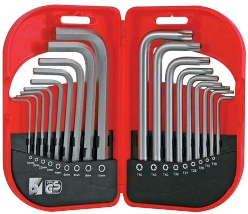 SCHLÜSSELSET - SECHSKANT & STERN - 18-tlg.