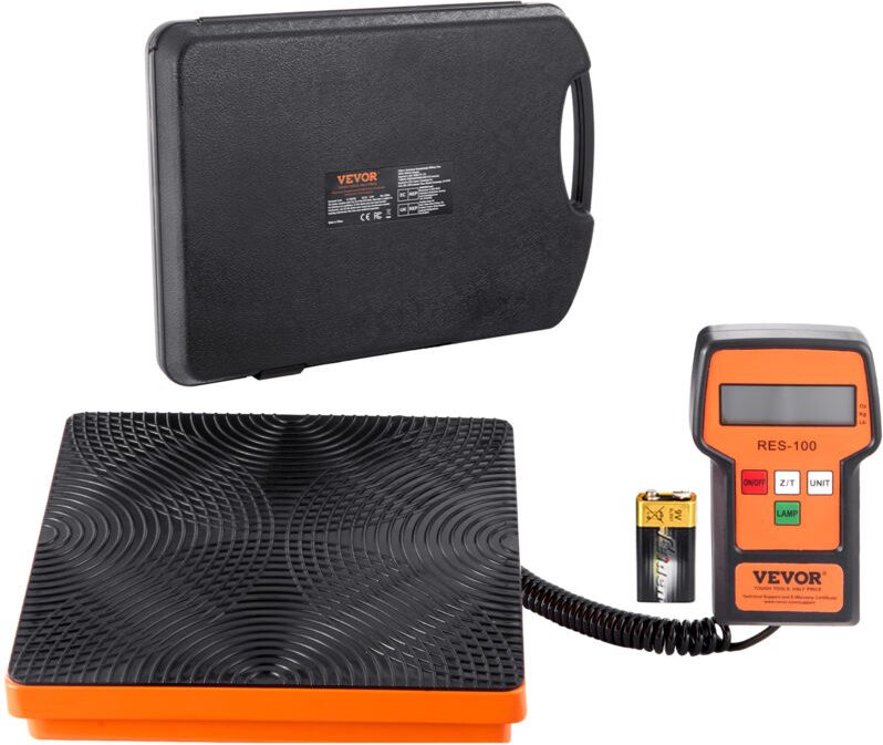 VEVOR Kältemittelwaage 100 kg Laderückgewinnung Freonwaage, mit Kabelgebundener Fernbedienung, 5 g Hochpräzise Elektroni...