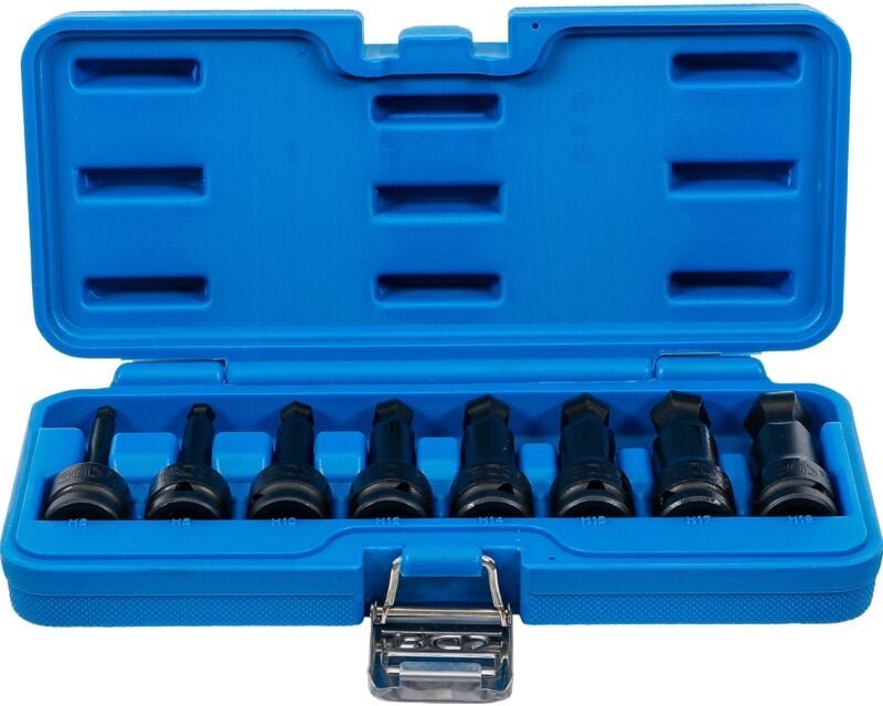 Bgs Technic - Kraft-Bit-Einsatz-Satz Länge 75 mm Antrieb Innenvierkant 12,5 mm (1/2') Innensechskant mit Kugelkopf 6 - 1...