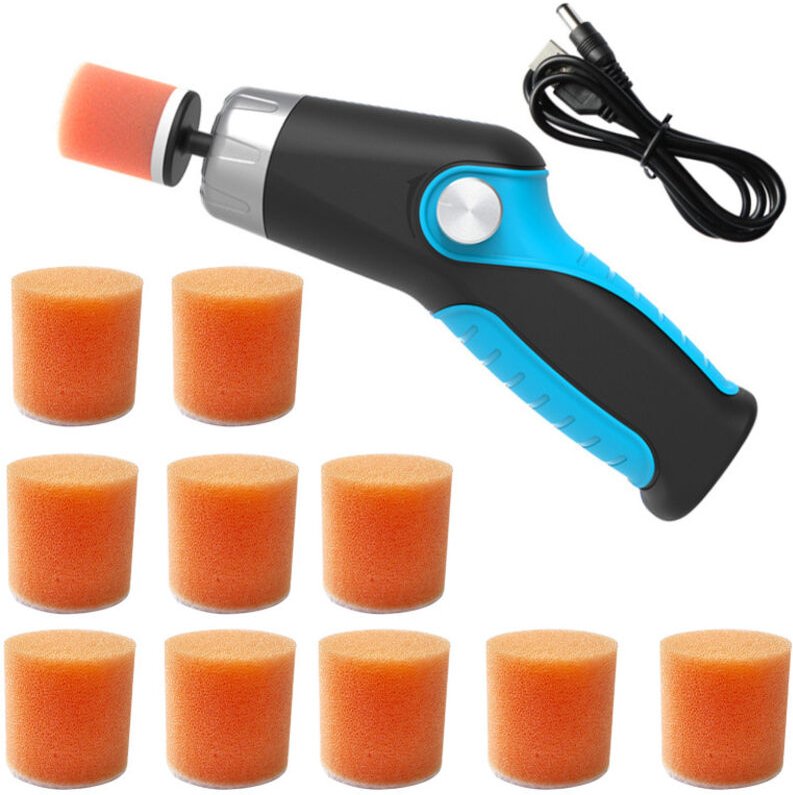 Kit lucidatrice per auto elettrica ricaricabile tramite USB, mini levigatrice portatile per auto e macchina per la ripar...