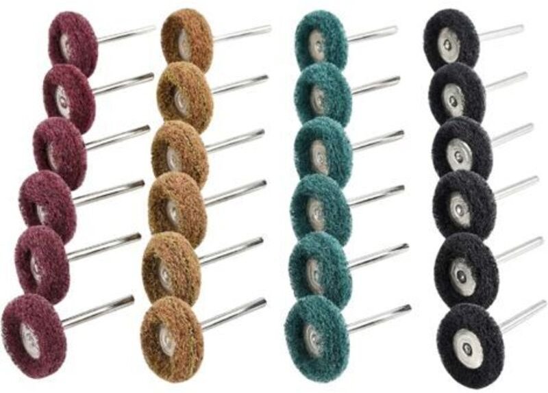 40-teiliges Polierset für Bohrmaschinen, Dremel-Zubehör, 25-mm-Schleifpads für Dremel-Rotationswerkzeuge, Körnung 80/150...