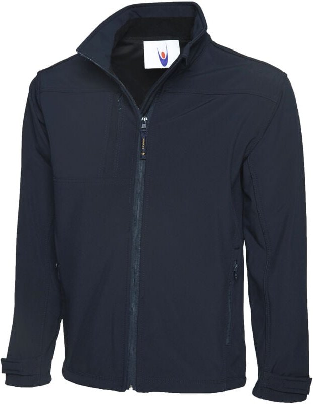 Thumbnail - Deluxe Full Zip Softshelljacke Marineblau 4XL 325 g/m² 10.000 mm Wassersäule