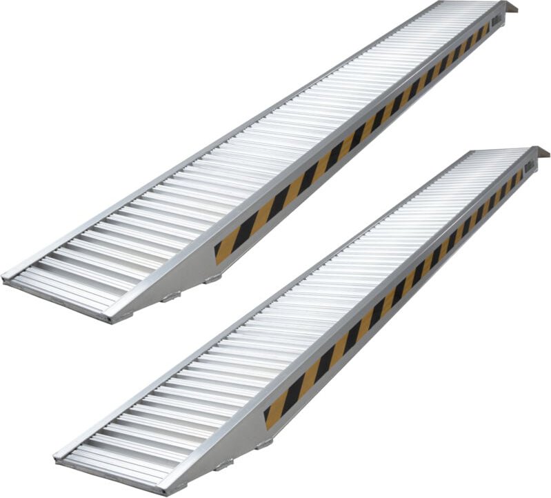 Thumbnail - Baumarktplus - trutzholm 2 x Schwerlastrampen 265 cm 3300kg/Paar Alu 35 cm Breite geriffelt Rampen Verladerampen