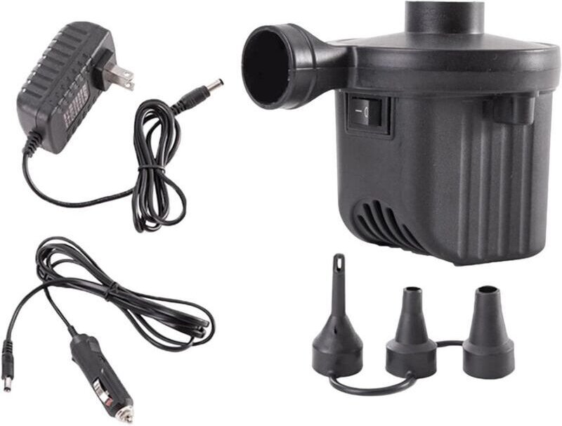Elektrische Luftpumpe mit Düsen, Aufblas- und Ablassventil für Luftmatratzen und Stand-Up-Paddleboards