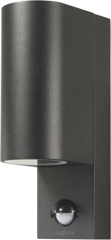Sygonix - SY-6028440 LED-Außenwandleuchte mit Bewegungsmelder GU10 Schwarz