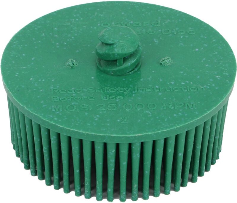Zoternen - 2-Zoll-Borstenscheiben-Schleifschaftaufsatz zum Entfernen von Rostbeschichtungen auf grünem Metall