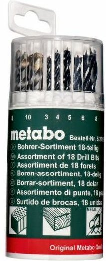 627190000 18teilig Universal-Bohrersortiment - Metabo